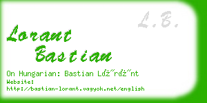 lorant bastian business card